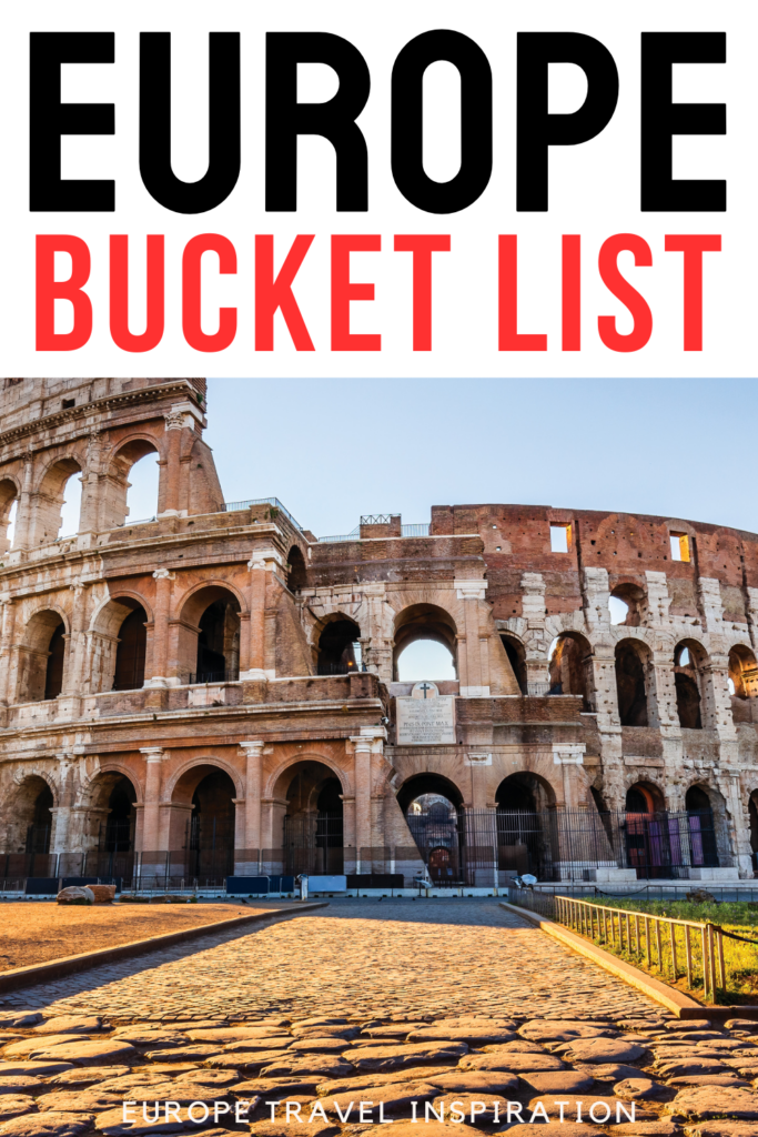 Europe bucket list